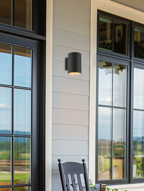 Enzo 8" Modern Outdoor Weatherproof Wall Sconce, 2-Pack