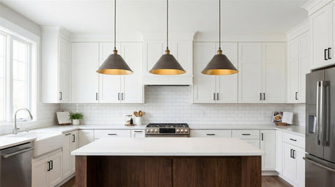 Kira Home 14" Industrial Metal Cone Replacement Shades, 1-5/8" Fitter Opening for Threaded Medium Base Socket, 6.75" x 14.25", Aged Bronze Finish, 3-Pack