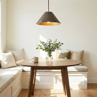 Kira Home 14" Industrial Metal Cone Replacement Shades, 1-5/8" Fitter Opening for Threaded Medium Base Socket, 6.75" x 14.25", Aged Bronze Finish, 3-Pack