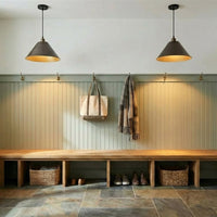 Kira Home 14" Industrial Metal Cone Replacement Shades, 1-5/8" Fitter Opening for Threaded Medium Base Socket, 6.75" x 14.25", Aged Bronze Finish, 3-Pack