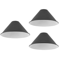 14" Industrial Metal Cone Replacement Shades, 3-Pack