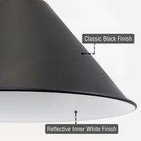 14" Industrial Metal Cone Replacement Shades, 3-Pack