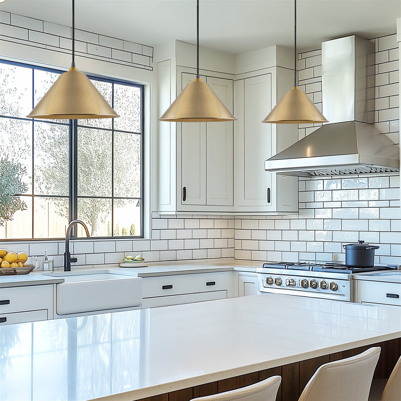 14" Industrial Metal Cone Replacement Shades, 3-Pack