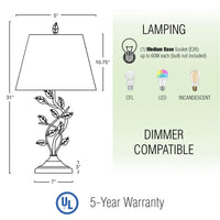 Ambrose 31" Traditional 7W Rustic Table Lamp