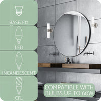 Duo 14" Modern Bathroom / Vanity Wall Sconce