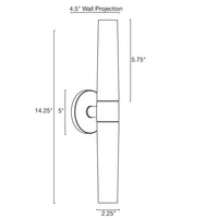 Duo 14" Modern Bathroom / Vanity Wall Sconce