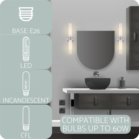 Duo 21" Modern Bathroom / Vanity Wall Sconce