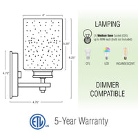 Phoebe 8" Modern Bathroom / Vanity Wall Sconce