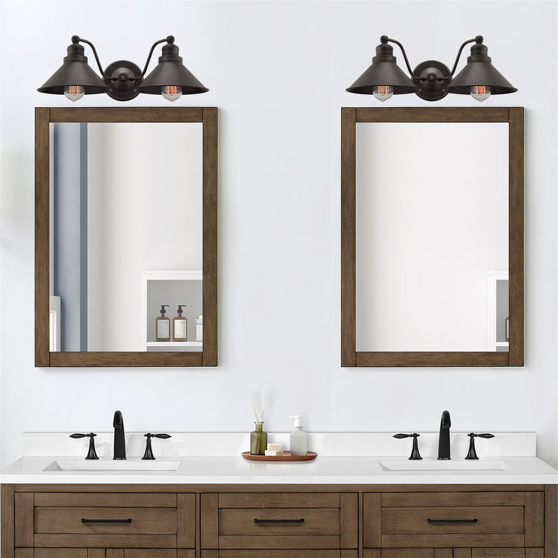 Welton 19" 2-Light Modern Farmhouse Bathroom Wall Sconce