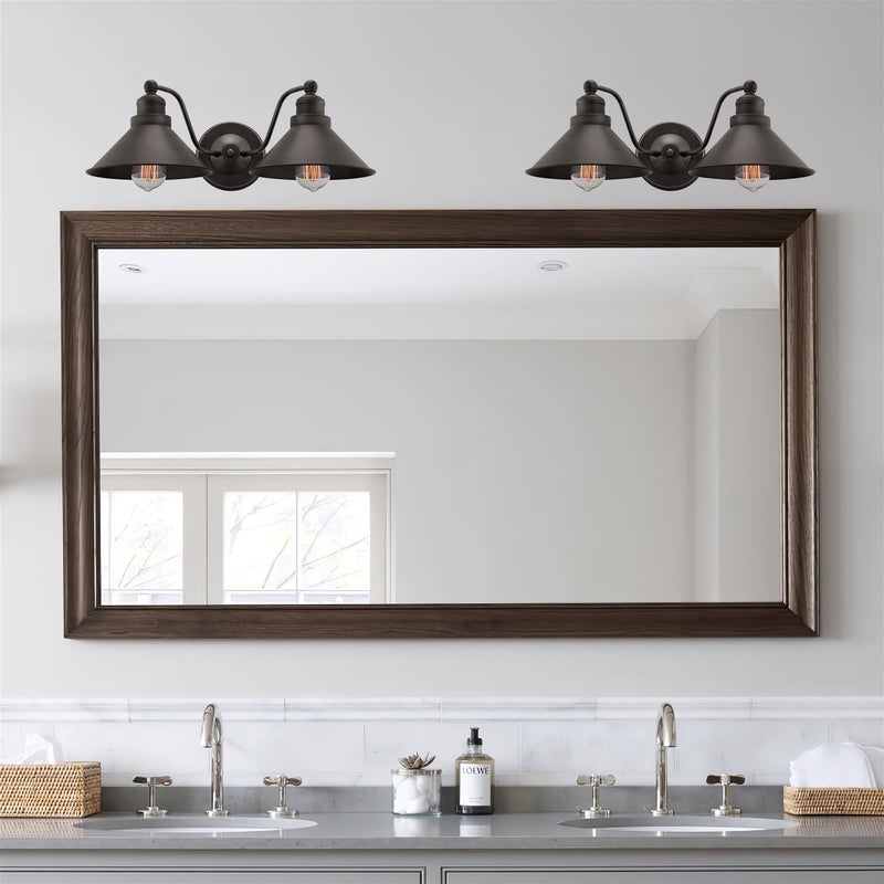 Welton 19" 2-Light Modern Farmhouse Bathroom Wall Sconce