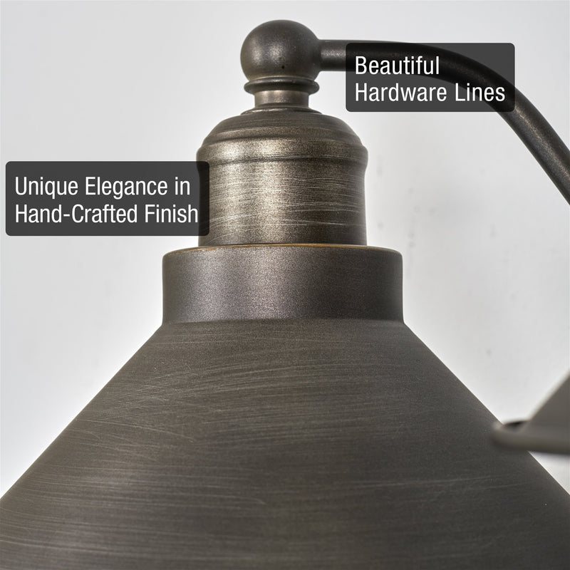 Welton 19" 2-Light Modern Farmhouse Bathroom Wall Sconce