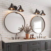 Welton 19" 2-Light Modern Farmhouse Bathroom Wall Sconce