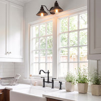 Welton 19" 2-Light Modern Farmhouse Bathroom Wall Sconce