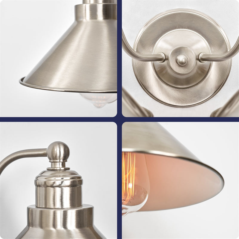 Welton 19" Modern Industrial 2-Light Wall Sconce