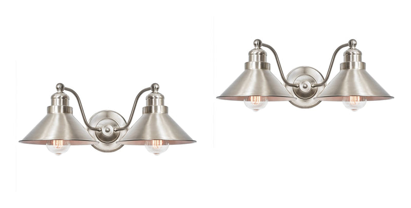Welton 19" Modern Industrial 2-Light Wall Sconce