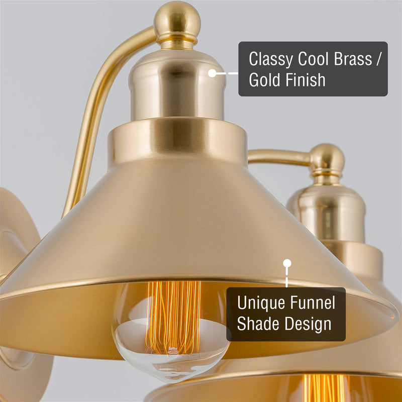 Welton 19" 2-Light Modern Farmhouse Bathroom Wall Sconce