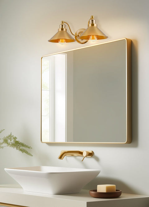 Welton 19" 2-Light Modern Farmhouse Bathroom Wall Sconce