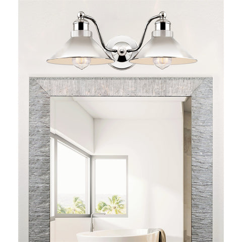 Welton 19" Modern Industrial 2-Light Wall Sconce