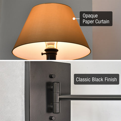 Cambridge 15" Swing Arm Wall Lamp - Plug In/Wall Mount
