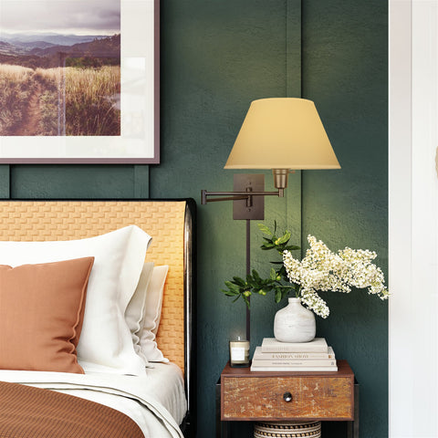 Cambridge 15" Swing Arm Wall Lamp - Plug In/Wall Mount