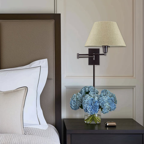 Cambridge 15" Swing Arm Wall Lamp - Plug In/Wall Mount, 2-Pack