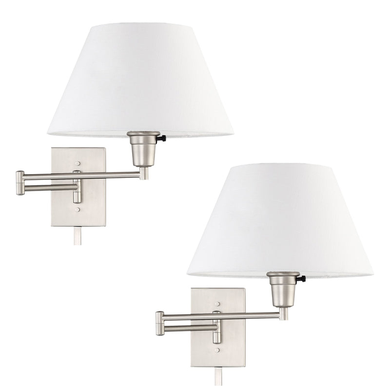 Cambridge 15" Swing Arm Wall Lamp - Plug In/Wall Mount, 2-Pack