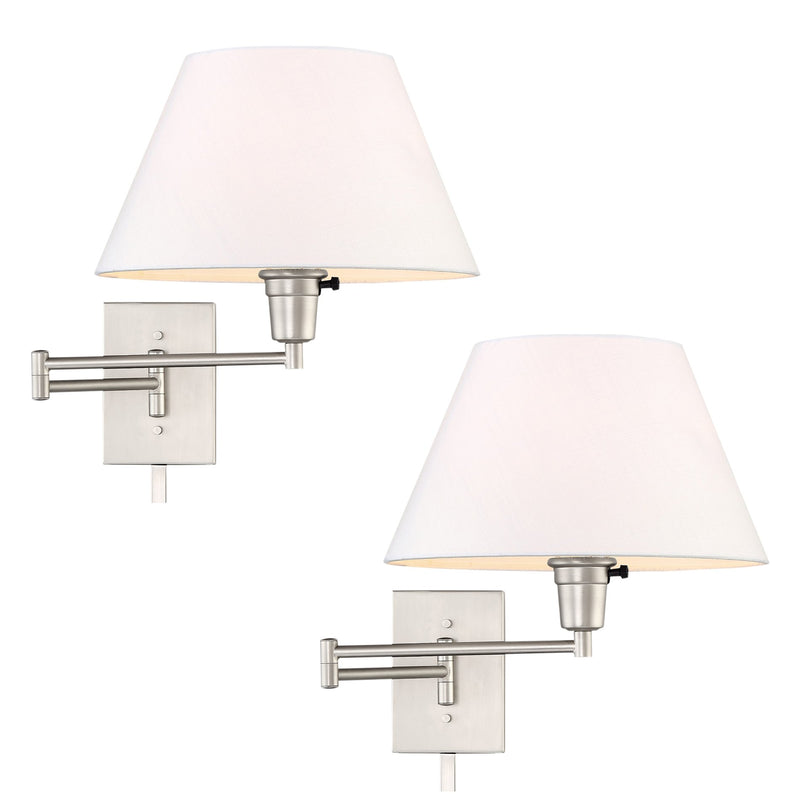Cambridge 15" Swing Arm Wall Lamp - Plug In/Wall Mount, 2-Pack
