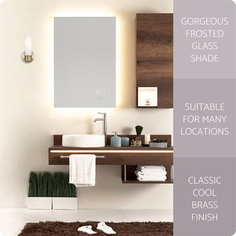 Sol 10" Modern Bathroom / Vanity Wall Sconce, 2-Pack