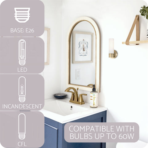 Sol 10" Modern Bathroom / Vanity Wall Sconce, 2-Pack