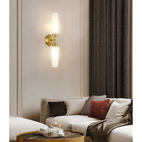 Kira Home Aurora 21" Modern 2-Light Gold Wall Sconce for Bedroom, Hallways, Pack of 2