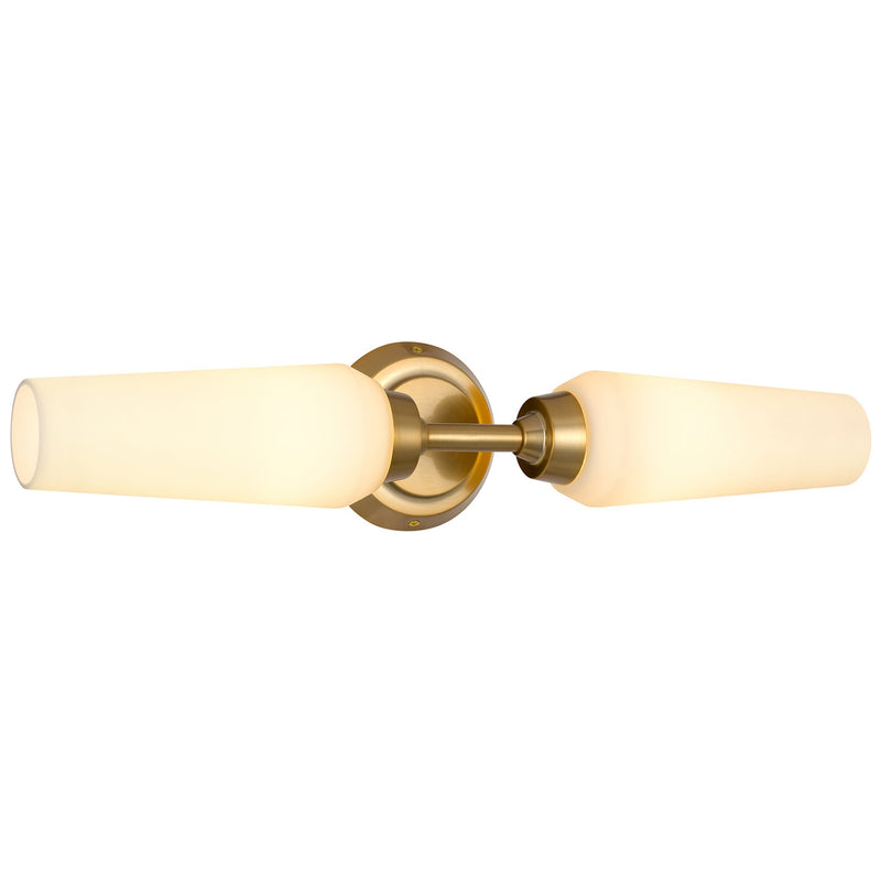 Kira Home Aurora 21" Modern 2-Light Gold Wall Sconce for Bedroom, Hallways
