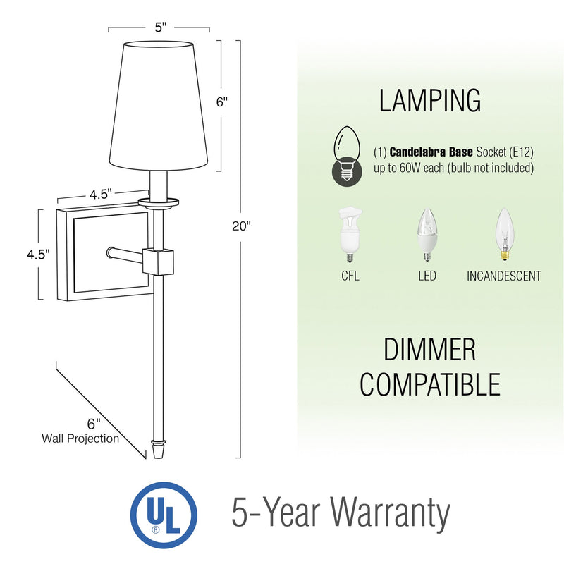Torche 20" Wall Sconce