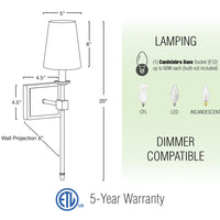 Torche 20" Modern Wall Sconce