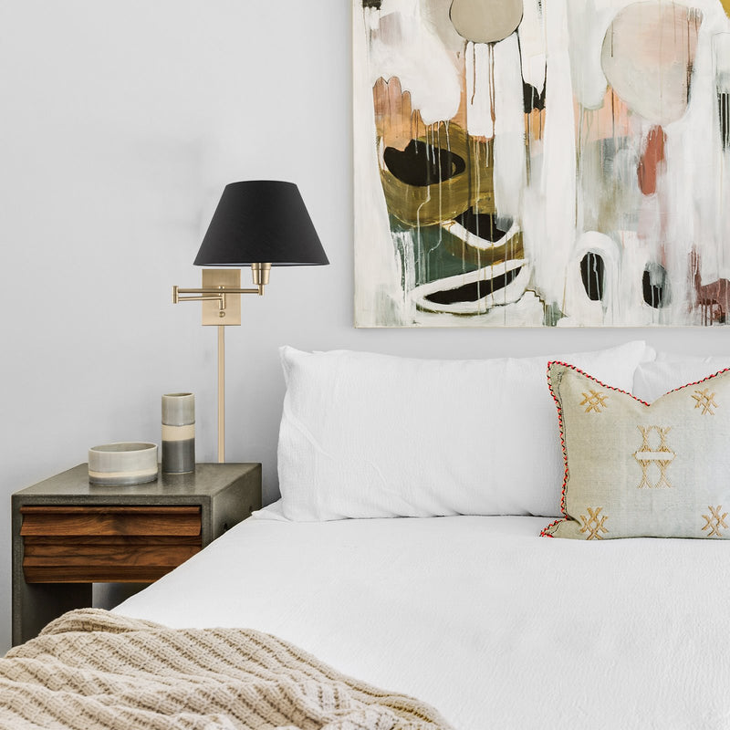 Cambridge 15" Modern Swing Arm Wall Lamp - Plug In/Wall Mount, 2-Pack