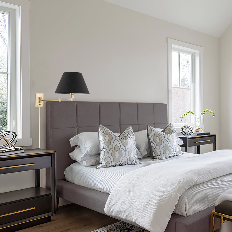 Cambridge 15" Modern Swing Arm Wall Lamp - Plug In/Wall Mount, 2-Pack