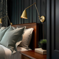 Ellis 18" Vintage Industrial Swing Arm Wall Lamp, 2-Pack