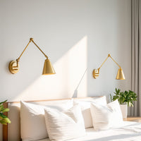 Ellis 18" Vintage Industrial Swing Arm Wall Lamp, 2-Pack