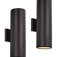 Enzo 16" 2-Light Modern Indoor/Outdoor Weatherproof Wall Sconce