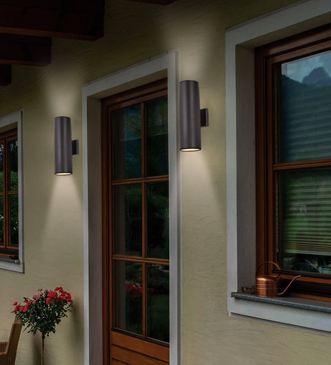 Enzo 16" 2-Light Modern Indoor/Outdoor Weatherproof Wall Sconce