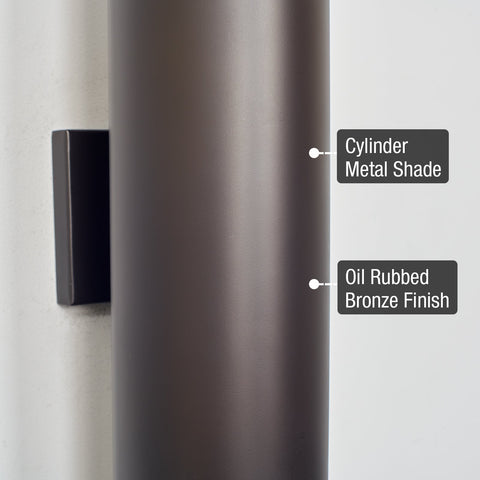 Enzo 16" 2-Light Modern Indoor/Outdoor Weatherproof Wall Sconce