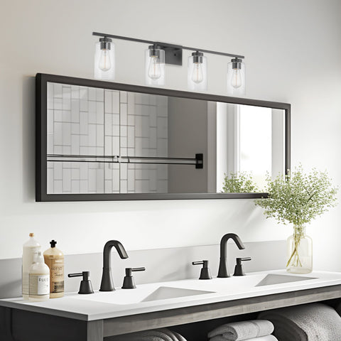 Lucid 33" 4-Light Farmhouse Vanity / Bathroom Light