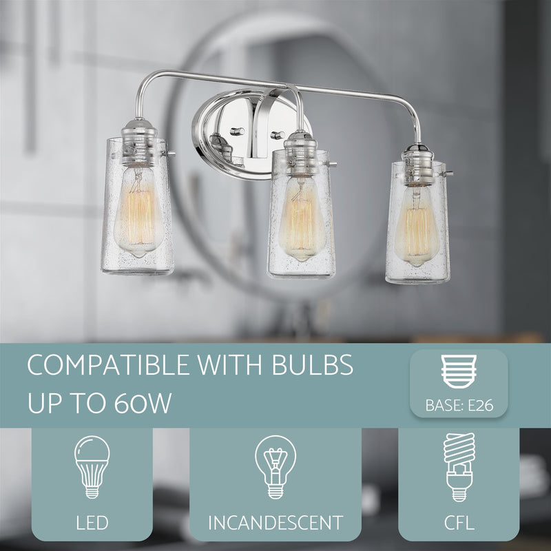 Rayne 23" Modern Farmhouse 3-Light Vanity / Bathroom Light