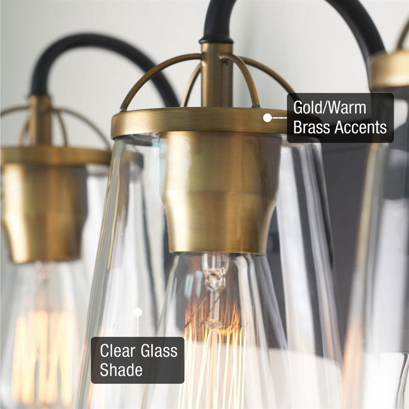 Voltaire 24" Modern Farmhouse 3-Light Vanity / Bathroom Light