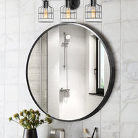 Halstead 23" 3-Light Farmhouse Metal Cage Vanity / Bathroom Light