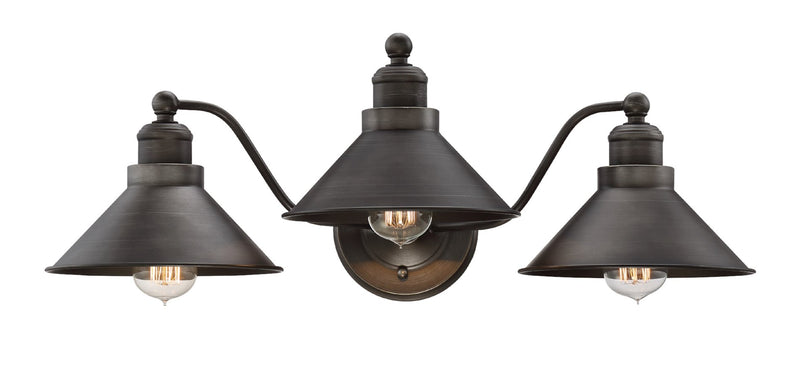 Welton 26" Modern Industrial 3-Light Vanity / Bathroom Light