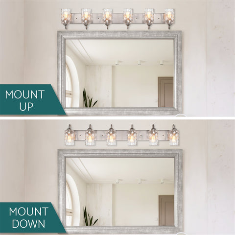 Armada II 48" Modern 6-Light Over Mirror Vanity / Bathroom Light