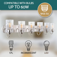 Armada II 48" Modern 6-Light Over Mirror Vanity / Bathroom Light