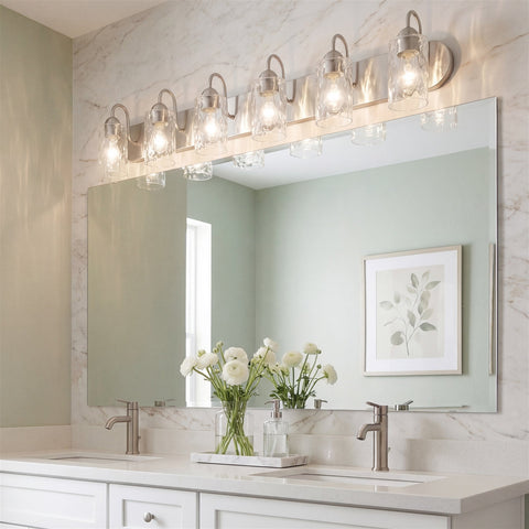 Armada II 48" Modern 6-Light Over Mirror Vanity / Bathroom Light