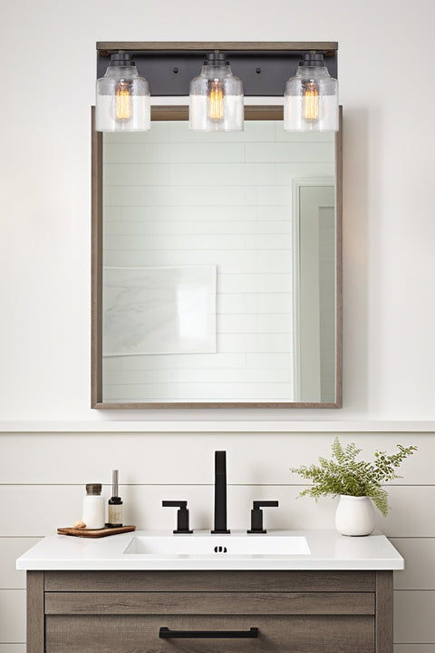 Caspian 23" 3-Light Farmhouse Bathroom / Vanity Light
