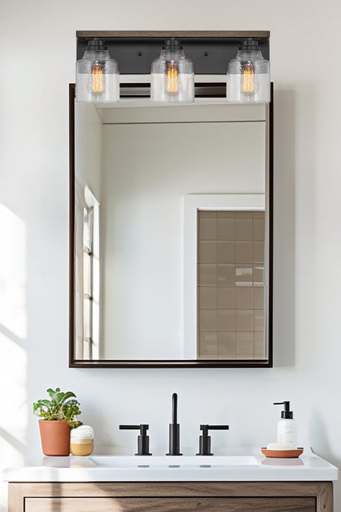 Caspian 23" 3-Light Farmhouse Bathroom / Vanity Light